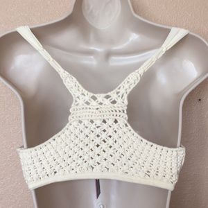 Miss Me Crocheted Ivory Bralet LGE NWT